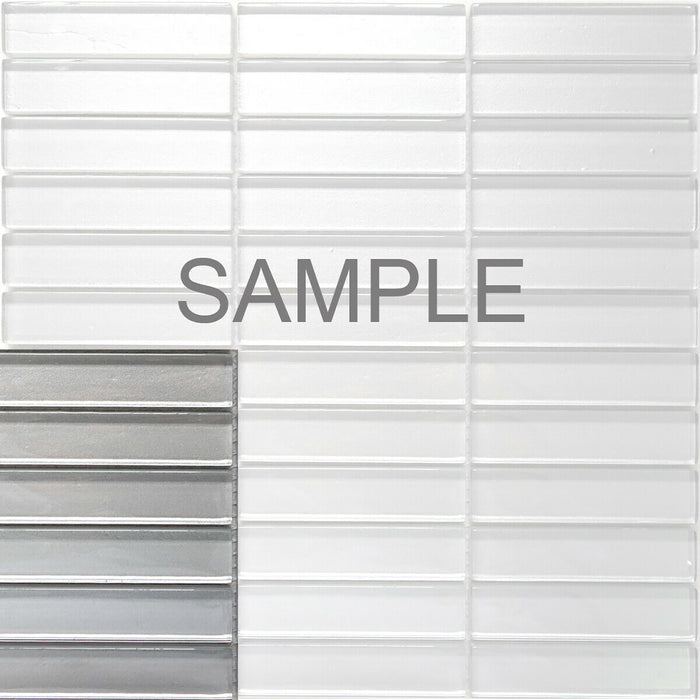 Sample - TDH233MO Metallic Glass Gray Mosaic Tile