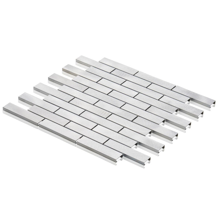 Sample - TDH211MO Aluminum Metallic Metal Mosaic Tile