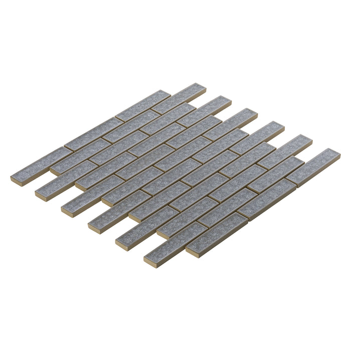 Sample - TDH243CG Crackle Glass Gray Mosaic Tile