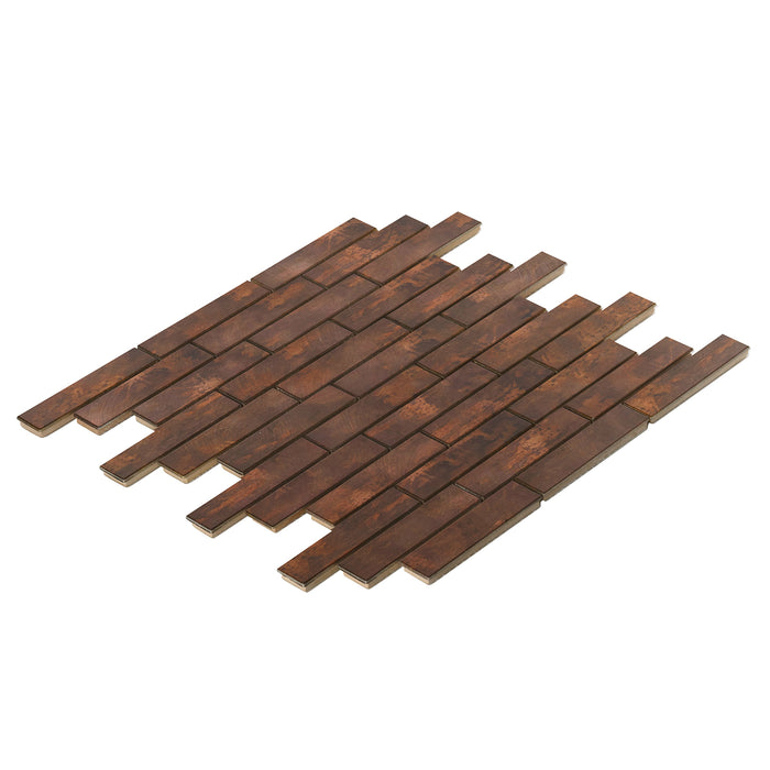Sample - TDH253AC Antique Copper Metal Brown Metallic Mosaic Tile