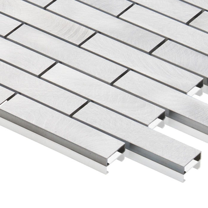 Sample - TDH211MO Aluminum Metallic Metal Mosaic Tile