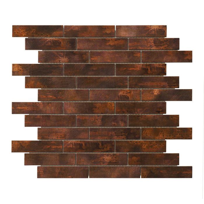 Sample - TDH253AC Antique Copper Metal Brown Metallic Mosaic Tile